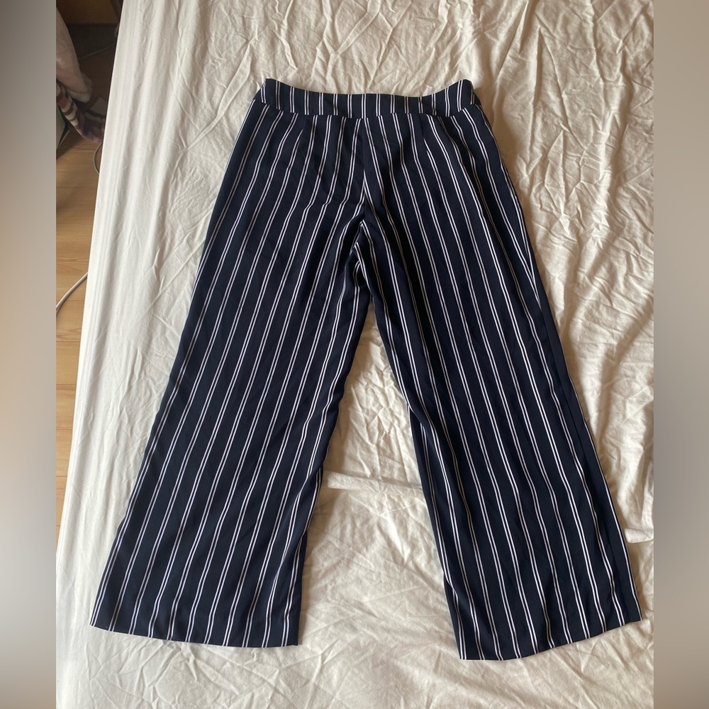 🌷Cleo Navy&White Stripped Trousers Size 12 3/$30